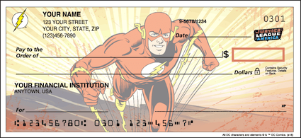 The Justice League Comic Personal Checks - 1 Box - Duplicates